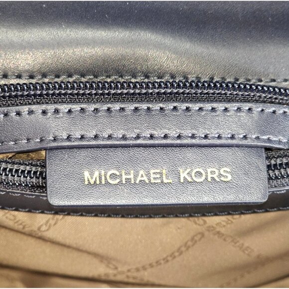 NWT Michael Kors Women's Sloan Denim Blue Chain Strap Shoulder Bag Sz Large 2170 - Picture 8 of 13